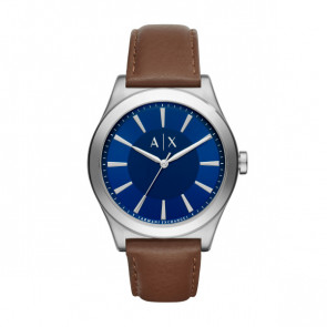 Armani Exchange correa de reloj AX2324 Cuero Marrón 22mm + costura marrón